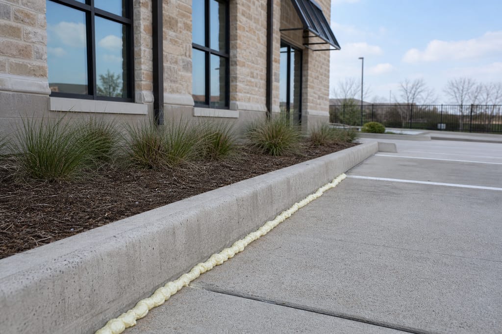 Void-fill foam for curb lines photo